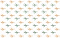 Set airplane icon green orange movement on the right base base design envelope airplane design avia on white basis Royalty Free Stock Photo
