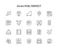 Set of airport icons collection. Royalty Free Stock Photo