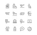 Set of airport related icons.