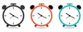 Set alarm clock ringing icon modern design illustration - Vector