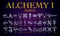 Set of Alchemy Symbols.