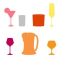 Set of Alcoholic beverages , icon
