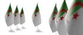 Set of Algeria national flags on a white background Royalty Free Stock Photo