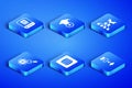 Set Algorithm, Artificial intelligence AI, Server, Data, Processor CPU, Graduation cap and Neural network icon. Vector Royalty Free Stock Photo