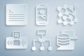 Set Algorithm, Neural network, Artificial intelligence AI, Server, Data, Mobile phone and Web developer programming code Royalty Free Stock Photo