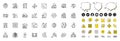 Set of Algorithm, Warning and Entrance line icons for web app. Pictogram icon Vector
