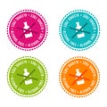 Set of Allergen free Badges. Alcohol free. Hand drawn Signs. Can be used for packaging Design Royalty Free Stock Photo