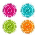 Set of Allergen free Badges. Egg free. Vector hand drawn Signs. Can be used for packaging Design. Royalty Free Stock Photo