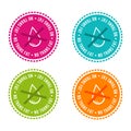 Set of Allergen free Badges. No trans fat. Hand drawn Signs. Can be used for packaging Design Royalty Free Stock Photo