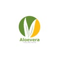 Set of aloevera logo template vector icon Royalty Free Stock Photo