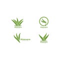 Set of aloevera logo template vector icon Royalty Free Stock Photo