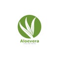 Set of aloevera logo template vector icon Royalty Free Stock Photo