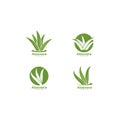 Set of aloevera logo template vector icon Royalty Free Stock Photo