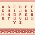 set of alphabet icons. Vector illustration decorative design