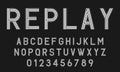 Set of alphabets lines fonts modern abstract