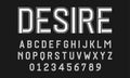 Set of alphabets font modern design with lines