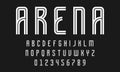 Set of alphabets lines font modern abstract