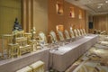 Set of altar table and monk's seats are in Thai wedding cultur