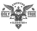 Set of American football emblems and logo.