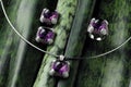 Set of Amethyst Jewelry Royalty Free Stock Photo