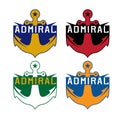 Set of anchor sport crests vector template Royalty Free Stock Photo