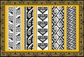 Set of ancient american indian vector patterns