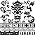 Set of ancient American ornaments Royalty Free Stock Photo