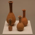 Set of ancient ceramic amphoras
