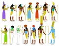 A set of Ancient Egyptian gods Royalty Free Stock Photo