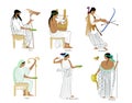 A set of Ancient Greek gods and goddesses Royalty Free Stock Photo