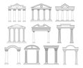 Set of Ancient pediments
