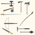 Set of ancient weapon