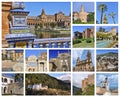 Set of Andalusian landmarks Royalty Free Stock Photo