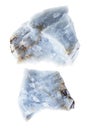 Set of Angelite Blue Anhydrite stones cutout