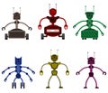 Set of angry evil robots.