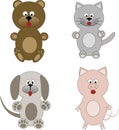 Set of animal cartoons