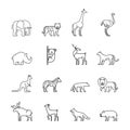 set of animal icons. Vector illustration decorative design Royalty Free Stock Photo