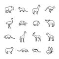 set of animal icons. Vector illustration decorative design