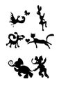 Set of animal shilouette