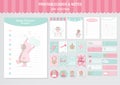 Set of animals and cute vector cards,cat,bear, shower,printable,  tags,cards,templates,Notes, Stickers, Labels,Scrap booking, Cong Royalty Free Stock Photo