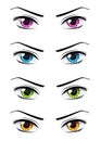Set of anime style eyes Royalty Free Stock Photo