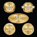 40th Anniversary emblems set