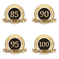 Set Of Anniversary Seals Royalty Free Stock Photo