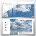 Set of annual report business templates for brochure, magazine, flyer or booklet. Royalty Free Stock Photo