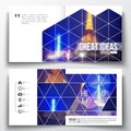 Set of annual report business templates for brochure, magazine, flyer or booklet. Royalty Free Stock Photo