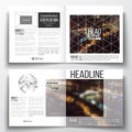 Set of annual report business templates for brochure, magazine, flyer or booklet. Royalty Free Stock Photo