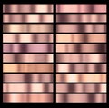 Set of anodized metal strips and different textures Royalty Free Stock Photo