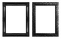 Set 2 - Antique black frame isolated on white background, clipping path Royalty Free Stock Photo