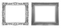 Set of antique gray frame isolated on white background, clipping path Royalty Free Stock Photo