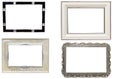 Set of antique metal picture and photo frames Royalty Free Stock Photo